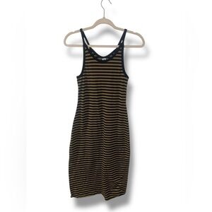 Old Navy Dress Black & Tan Striped Size XS